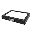 Glass Top Gem Display Box - Black - 8 1/2