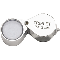 10x LED Jewelers Loupe, Hastings Triplet , 21mm, Genuine Leather Case